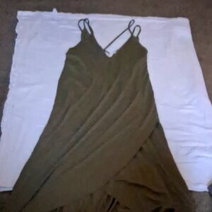 Olive Green Strappy Dress